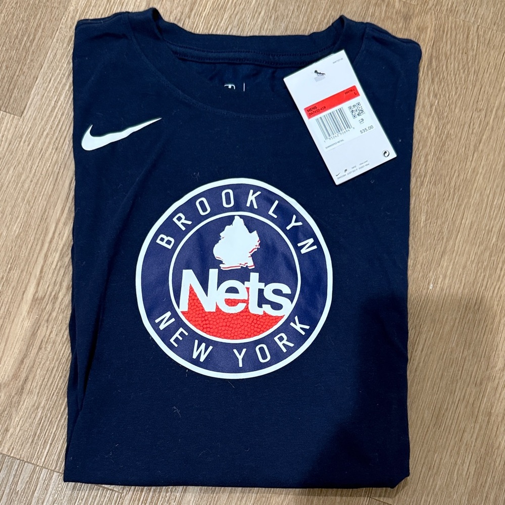 Nike Mens Navy Brooklyn Nets Tee - New with Tags